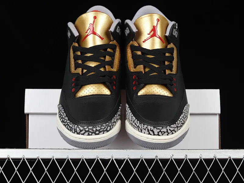 All categories Air Jordan Jordan series basketball shoes Air Jordan 3 Air Jordan 3 Retro "Black Gold" AJ3 Joe 3 black gold cement CK9246-067